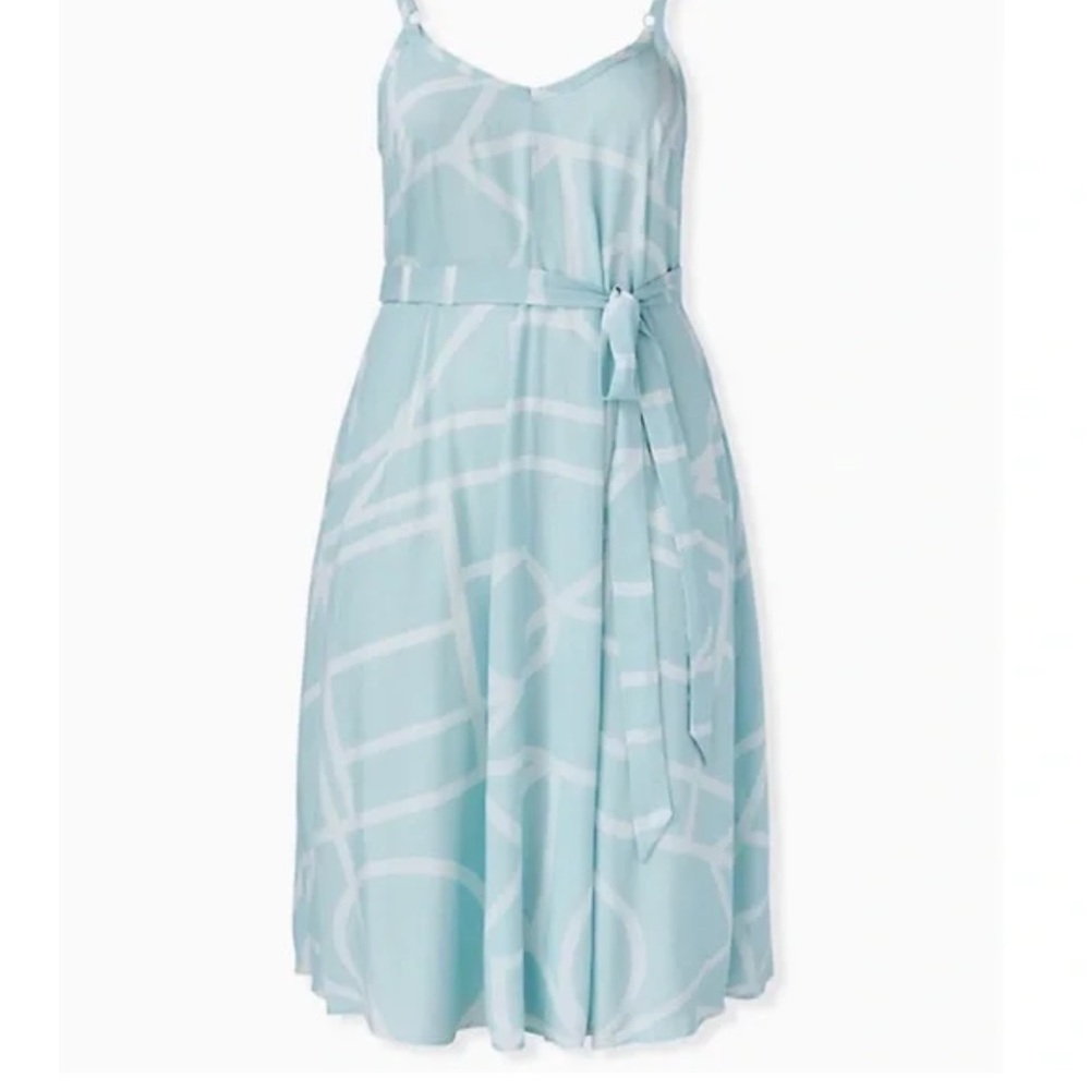 Torrid Midi Sleeveless Spaghetti Strap Maxi Sundress Light Blue dress 2X